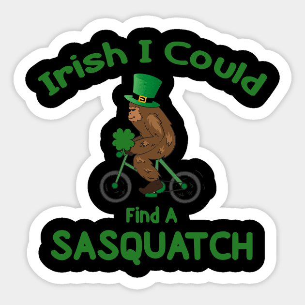 Irish Big Foot for Saint Patrick's Day Sticker by 4Craig